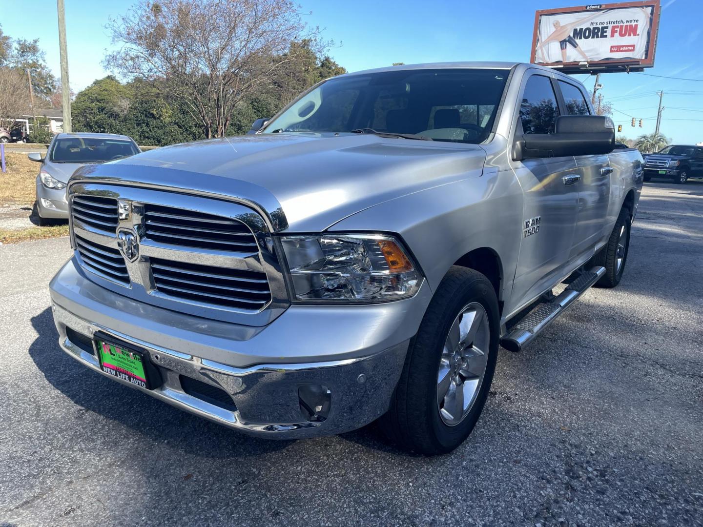 2014 SILVER RAM 1500 BIG HORN (1C6RR6TT3ES) with an 5.7L engine, Automatic transmission, located at 5103 Dorchester Rd., Charleston, SC, 29418-5607, (843) 767-1122, 36.245171, -115.228050 - Spacious Interior with Backup Camera, AM/FM/XM/Bluetooth, Power Everything (windows, locks, seats, mirrors), Power Inverter, Power Sliding Rear Window, Keyless Entry, Running Boards, Bedliner, Tow Package with Brake Assist, Chrome Wheels. Local Trade-in!! ONLY 86k miles Located at New Life Auto Sa - Photo#1